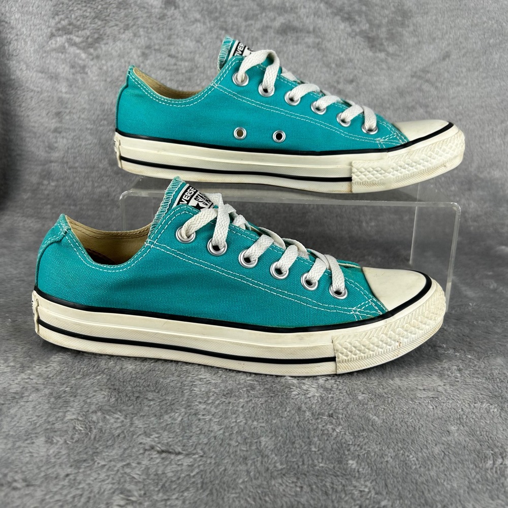 Converse Chuck Taylor All Star Low Teal Turquoise Sneakers 144810F Unisex 7W 5M